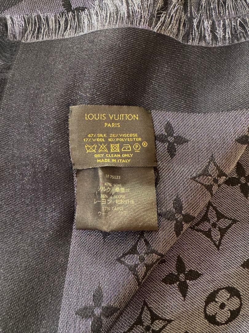 LOUIS VUITTON モノグラムシャイン ノワール(ブラック)ショール