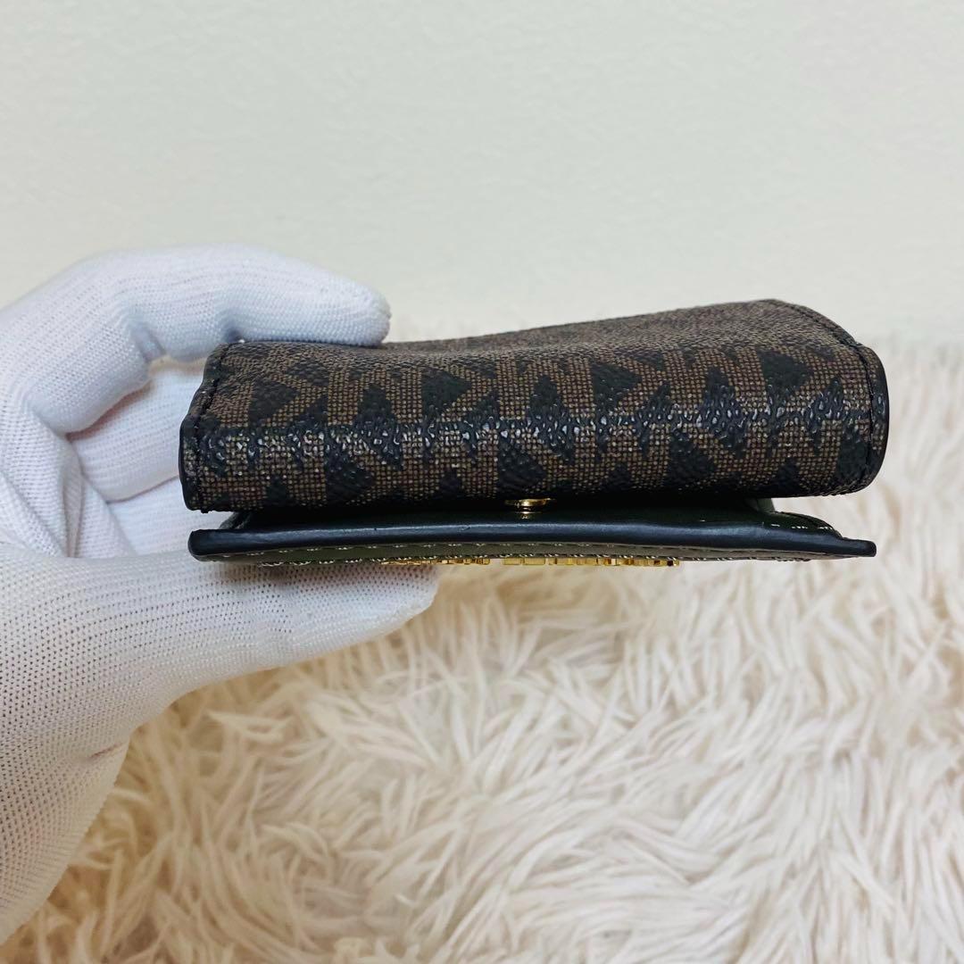【極美品】マイケルコース 3つ折り 財布 シグネチャー コンパクト