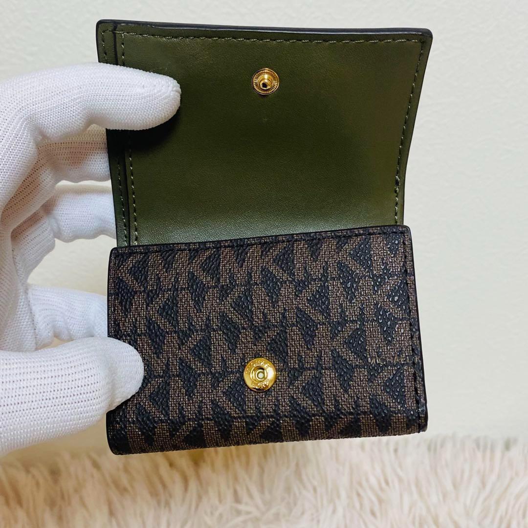 【極美品】マイケルコース 3つ折り 財布 シグネチャー コンパクト