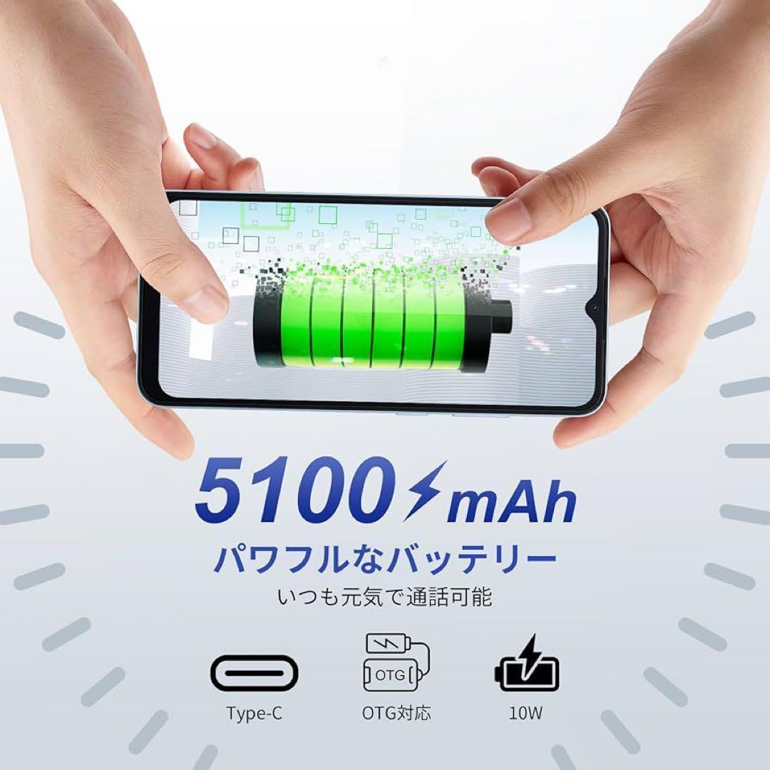 Android13 SIMフリー スマホ 本体　4G対応 4GB +32GB