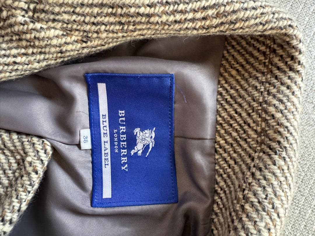 BURBERRY BLUE LABEL ヘリンボーンロングコート 38