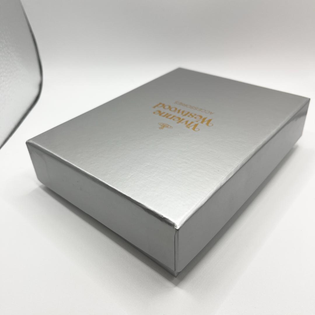 Vivienne Westwood がま口 定番 型押し マット 折財布 黒 金
