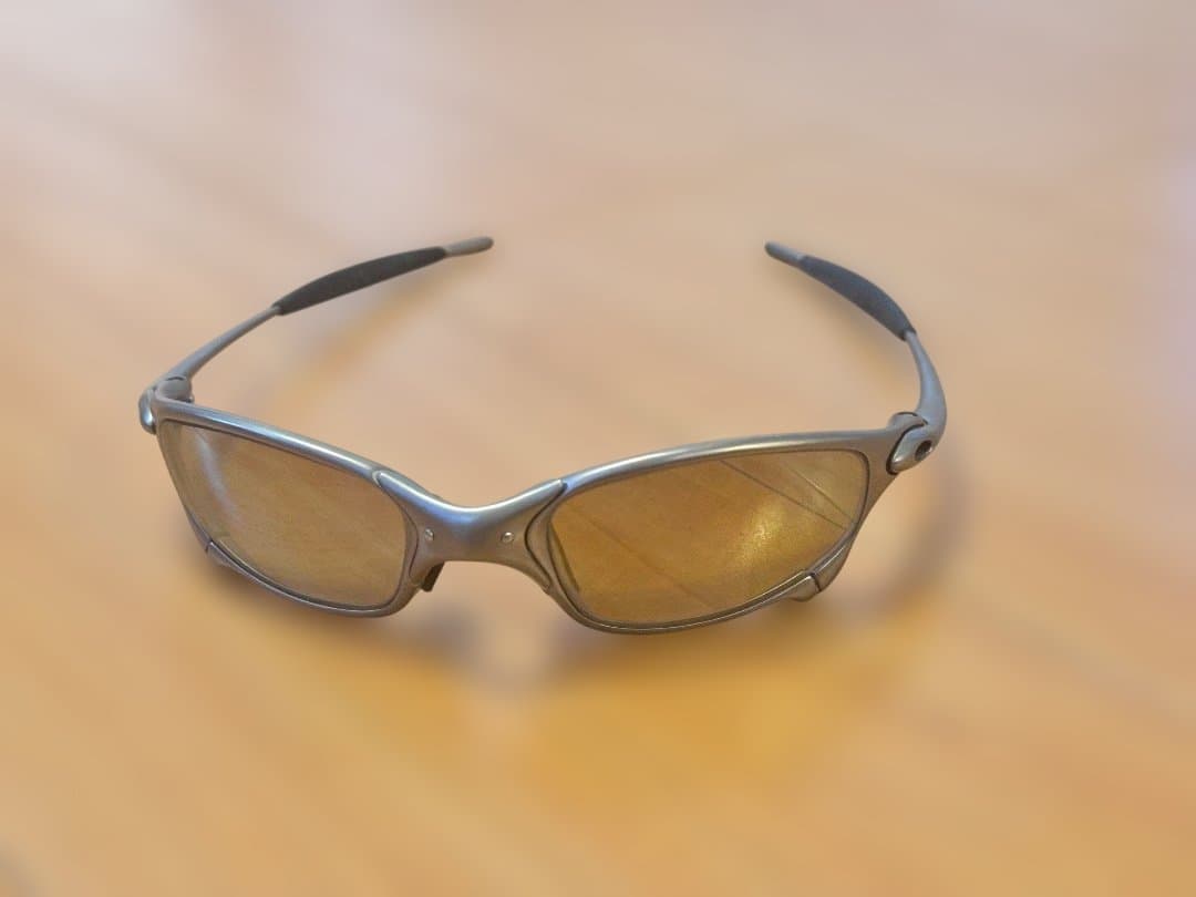 最終【お買得】Oakley Juliet ファイヤーイリジウム+偏光レンズ付き