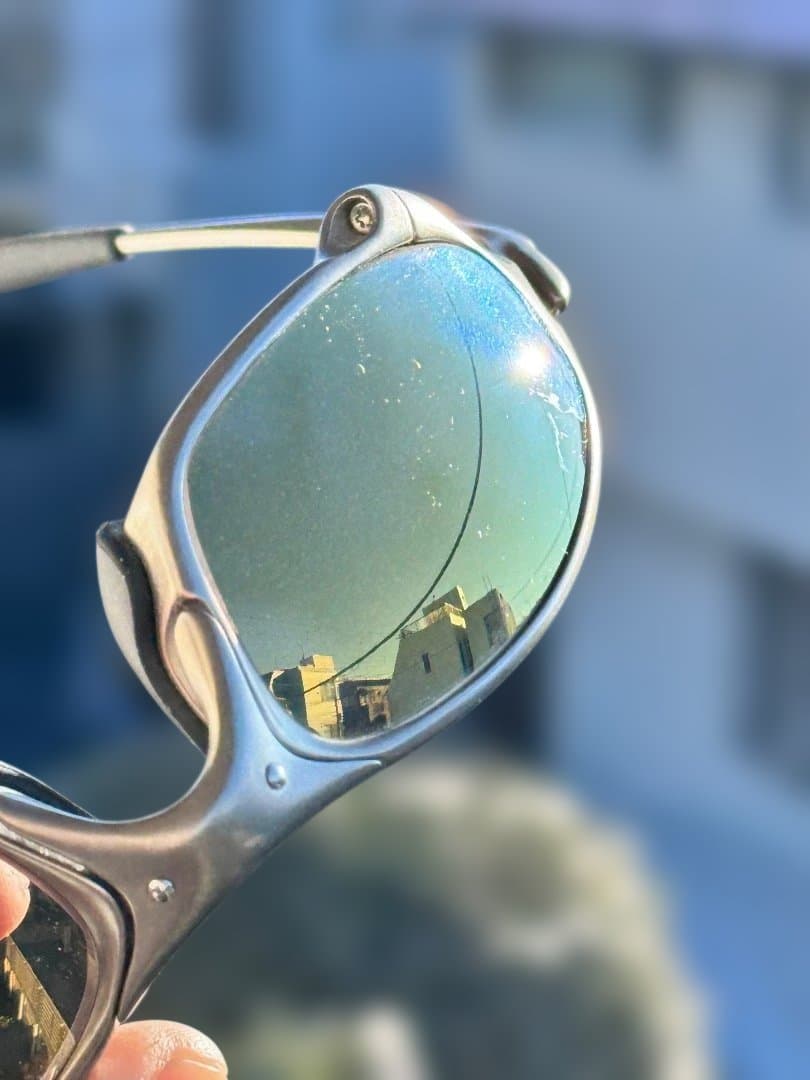 最終【お買得】Oakley Juliet ファイヤーイリジウム+偏光レンズ付き