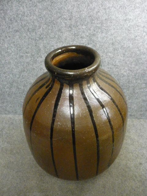 丹波焼 縞壷 [B31528]