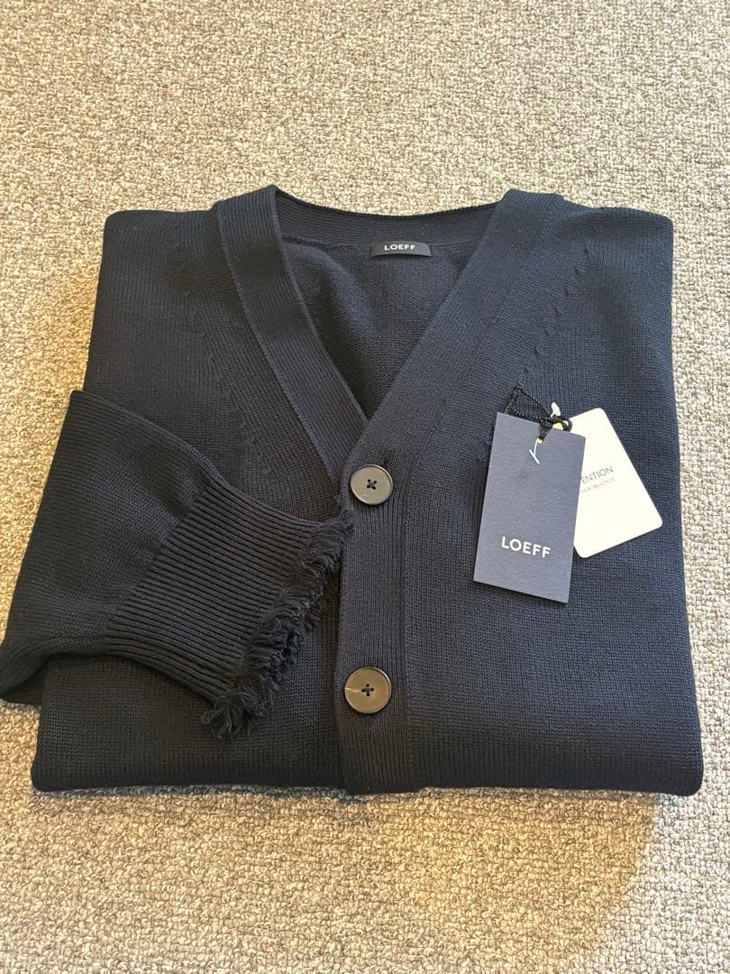 人気完売品▫︎LOEFF▫︎フリンジVネックカーディガン