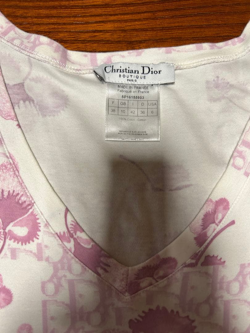 USED☆Christian Dior 花柄 Tシャツ　SizeM