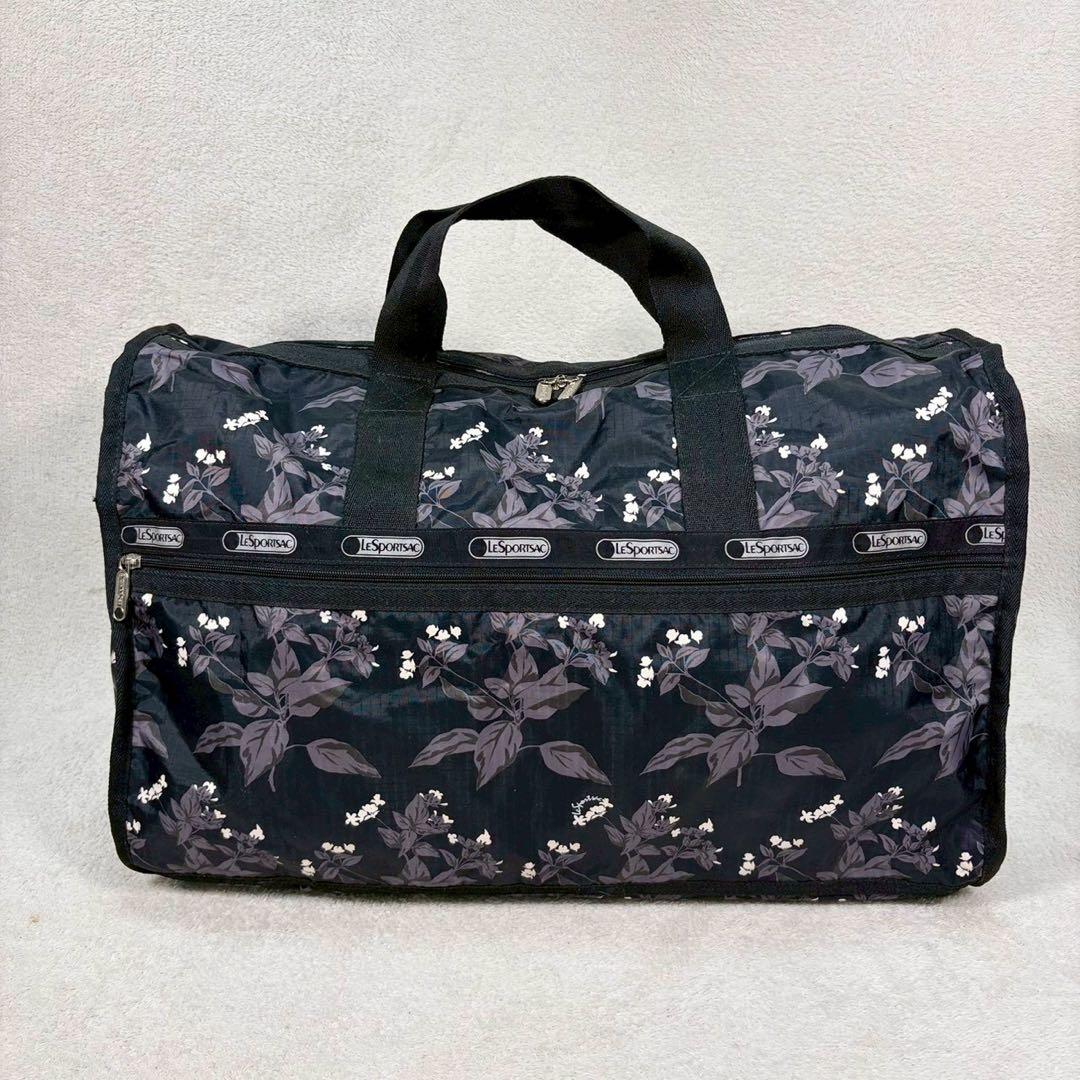 【美品✨】レスポートサック ボストンバッグ 2way ラージサイズ 花柄　大容量