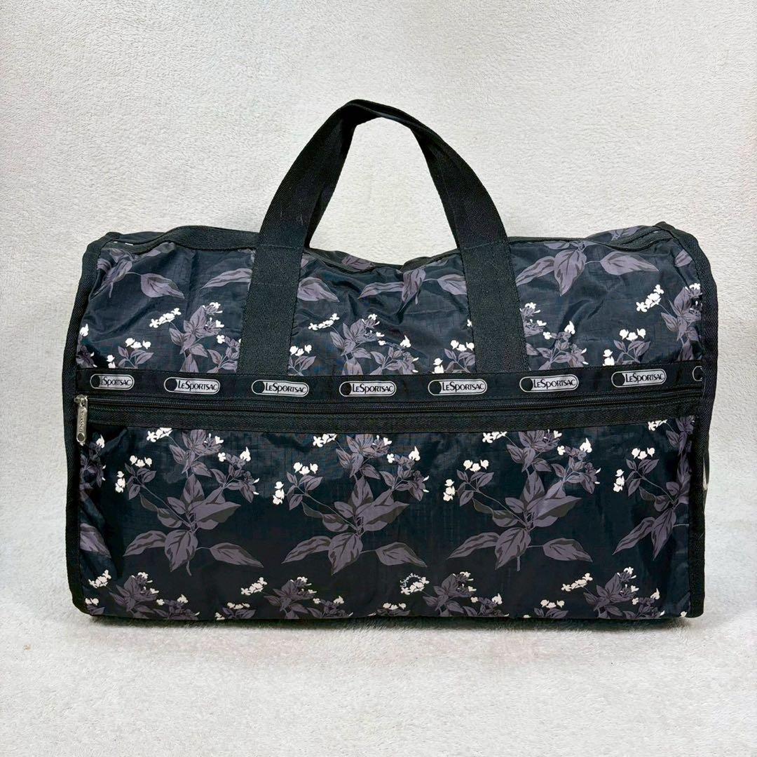【美品✨】レスポートサック ボストンバッグ 2way ラージサイズ 花柄　大容量