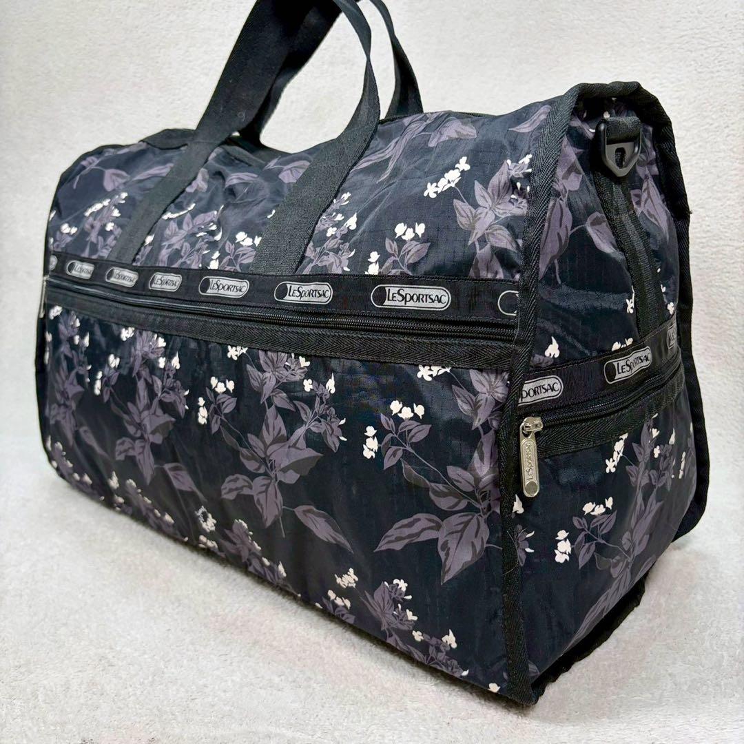 【美品✨】レスポートサック ボストンバッグ 2way ラージサイズ 花柄　大容量