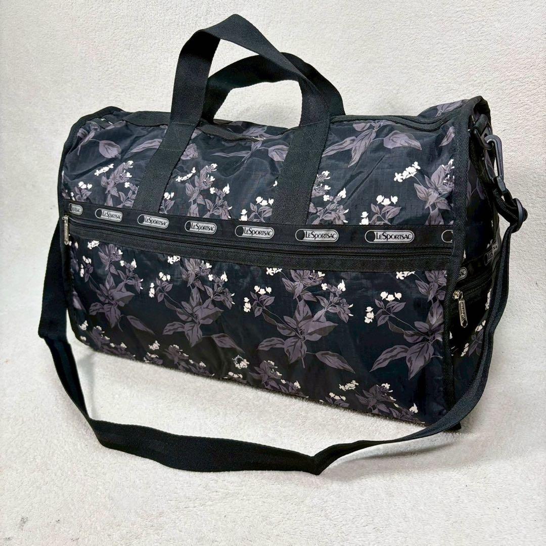 【美品✨】レスポートサック ボストンバッグ 2way ラージサイズ 花柄　大容量