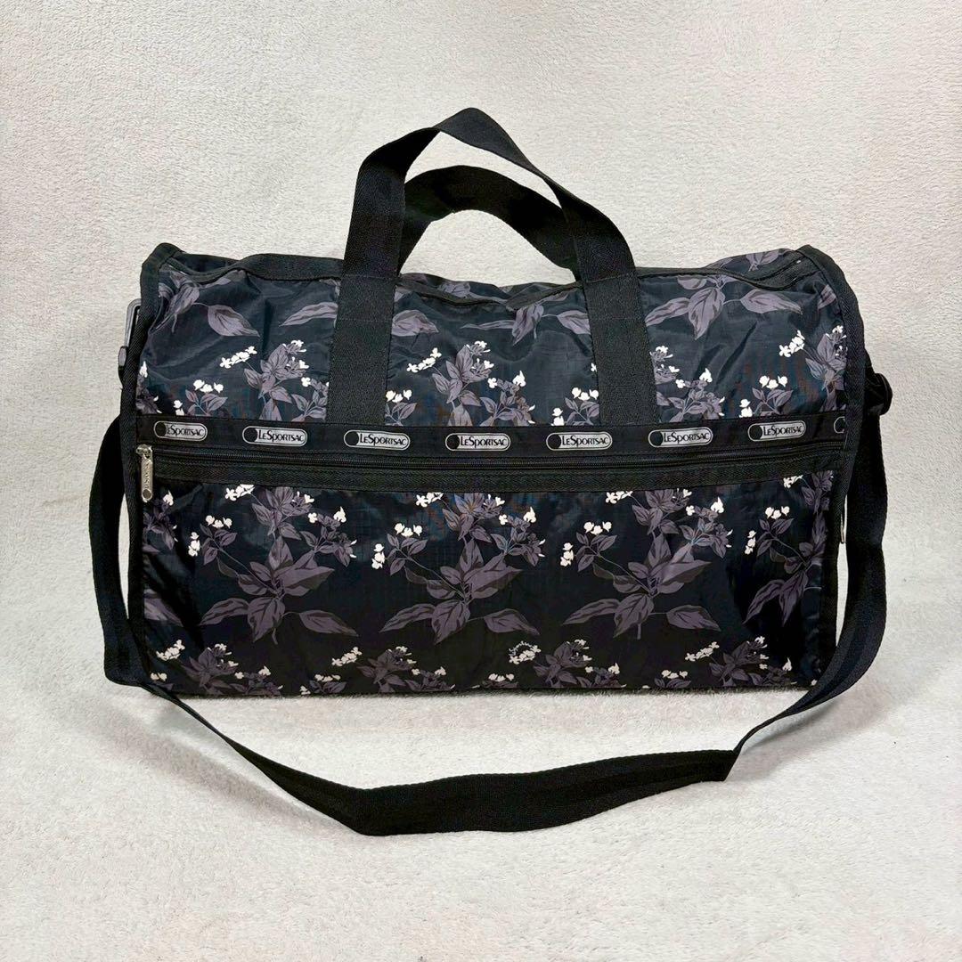 【美品✨】レスポートサック ボストンバッグ 2way ラージサイズ 花柄　大容量