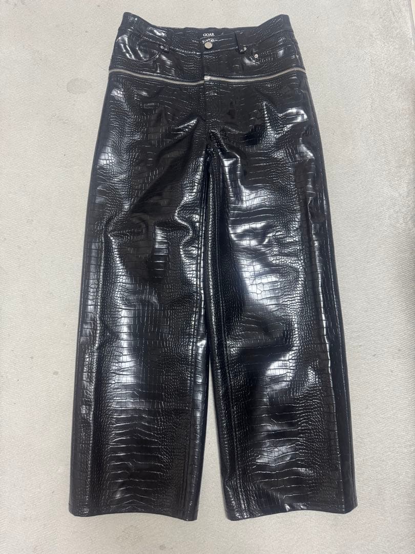 レア goar.archive クロコ black pants