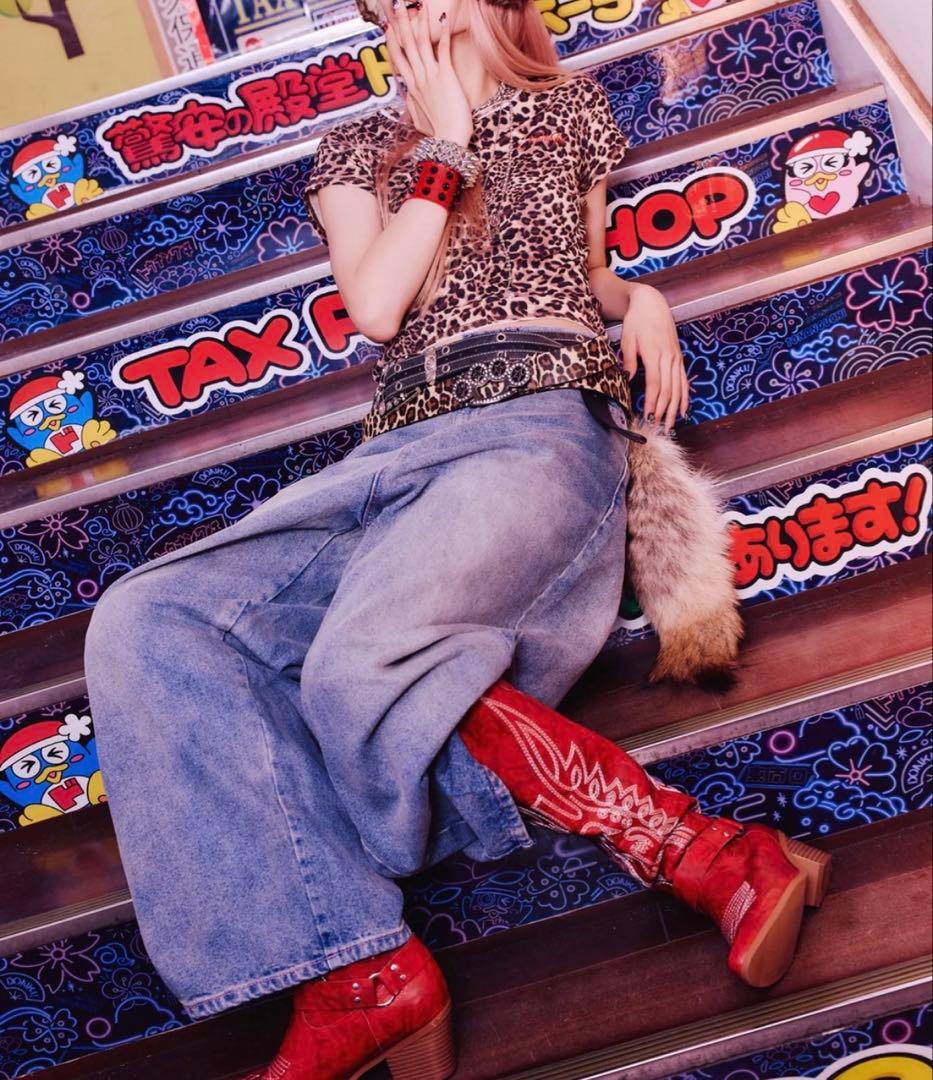 パンツ 9090 Ninety Girl Logo Buggy Denim Pants