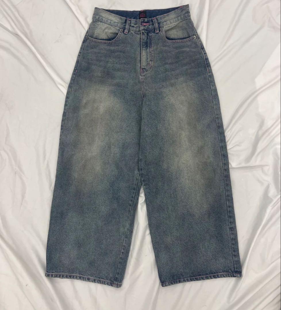 パンツ 9090 Ninety Girl Logo Buggy Denim Pants