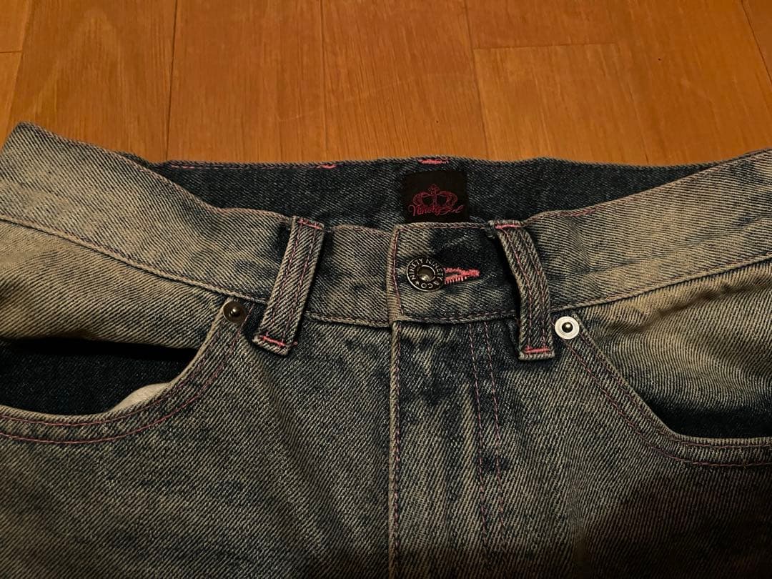 パンツ 9090 Ninety Girl Logo Buggy Denim Pants