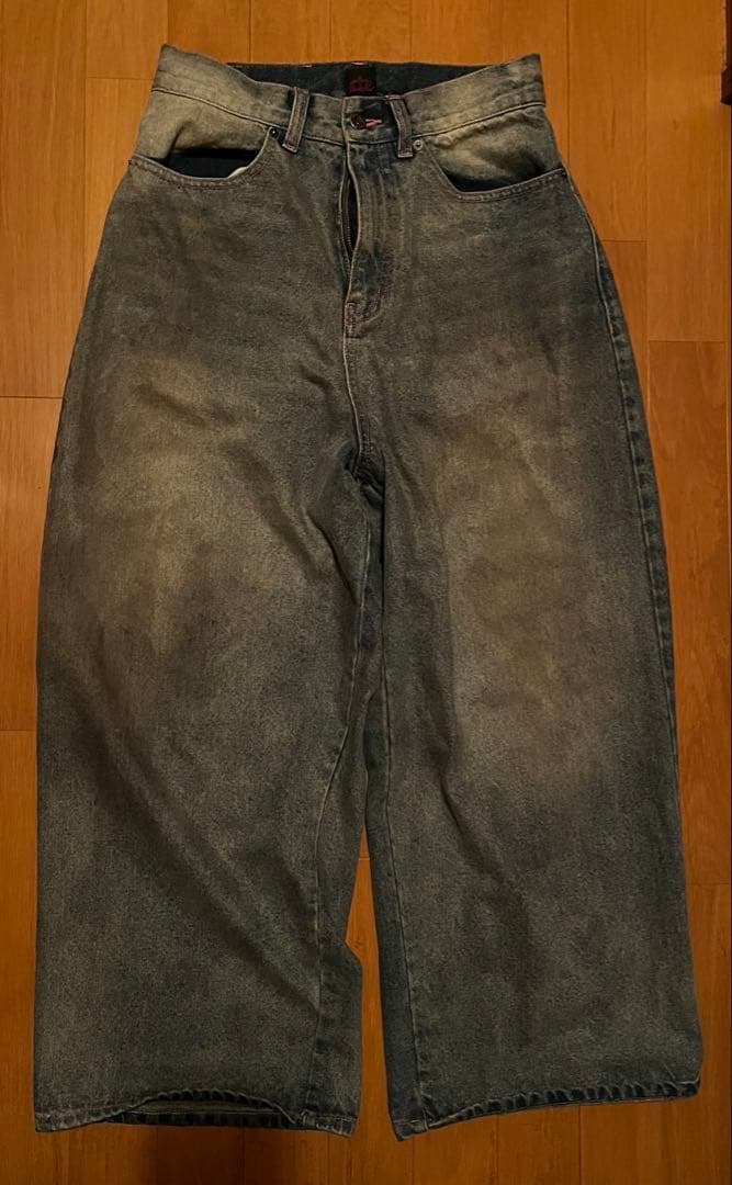 パンツ 9090 Ninety Girl Logo Buggy Denim Pants