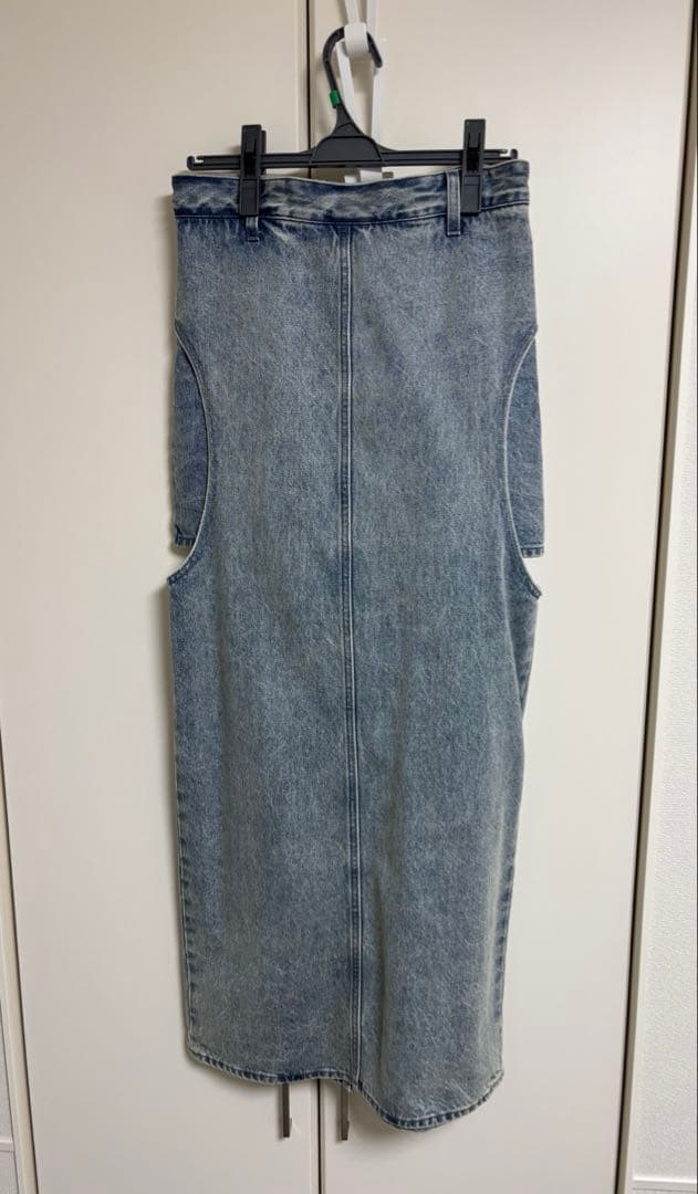 【CLANE】CIRCLE CUT LAYERED DENIM SKIRT