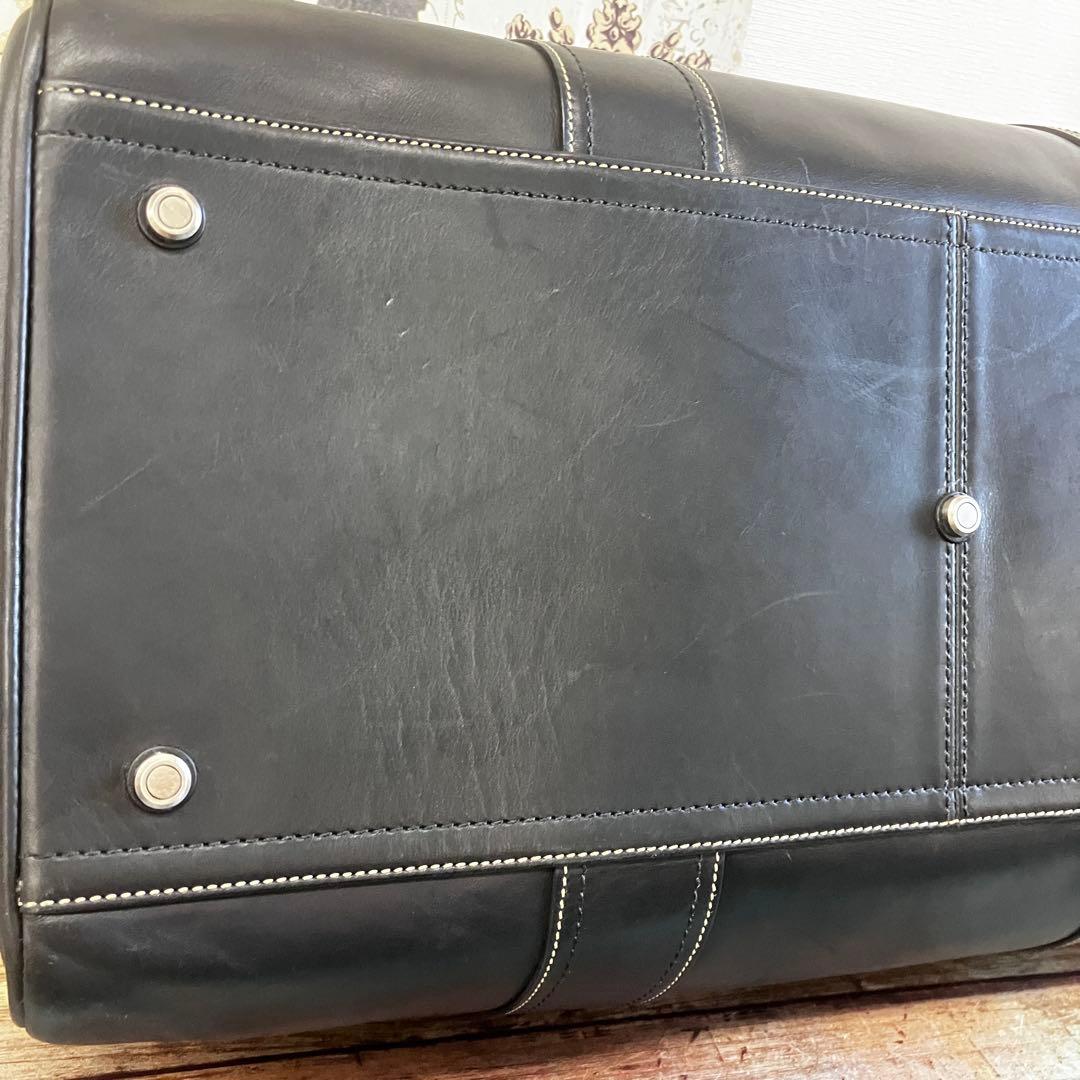 コーチ COACH ボストンバッグ レザー 黒 ブラック 大容量 旅行 2way