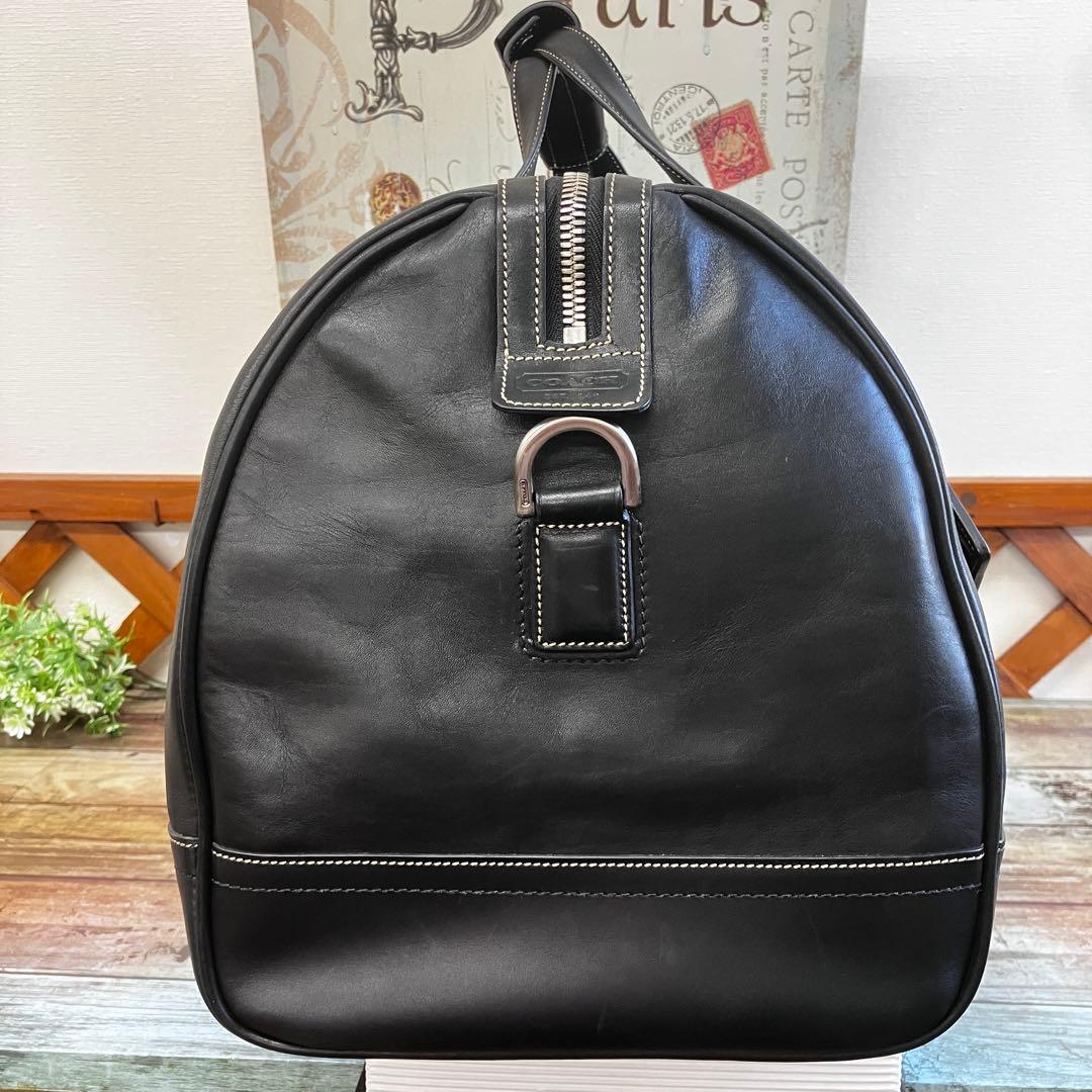 コーチ COACH ボストンバッグ レザー 黒 ブラック 大容量 旅行 2way