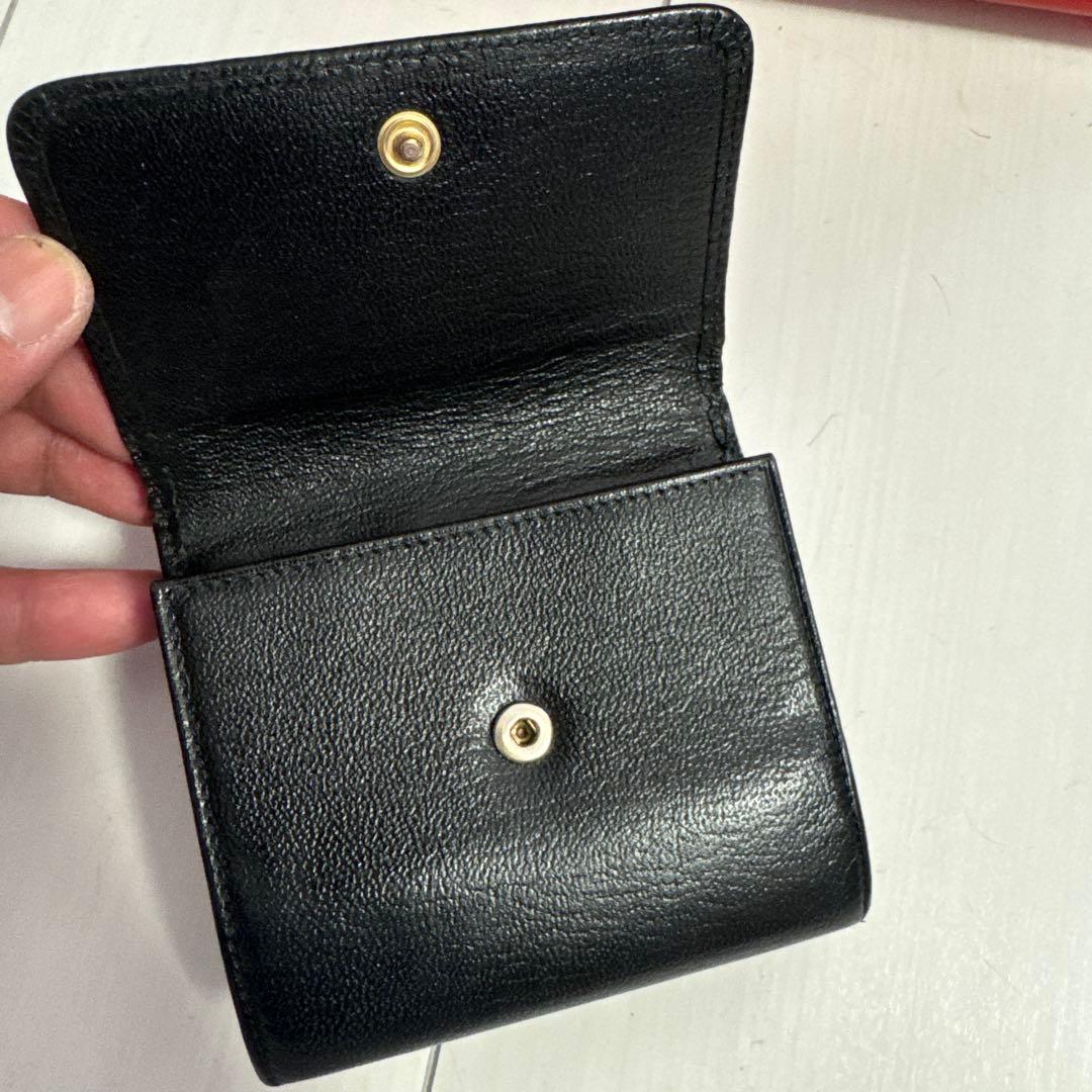 正規品　CHANELココマーク二つ折り財布ブラック