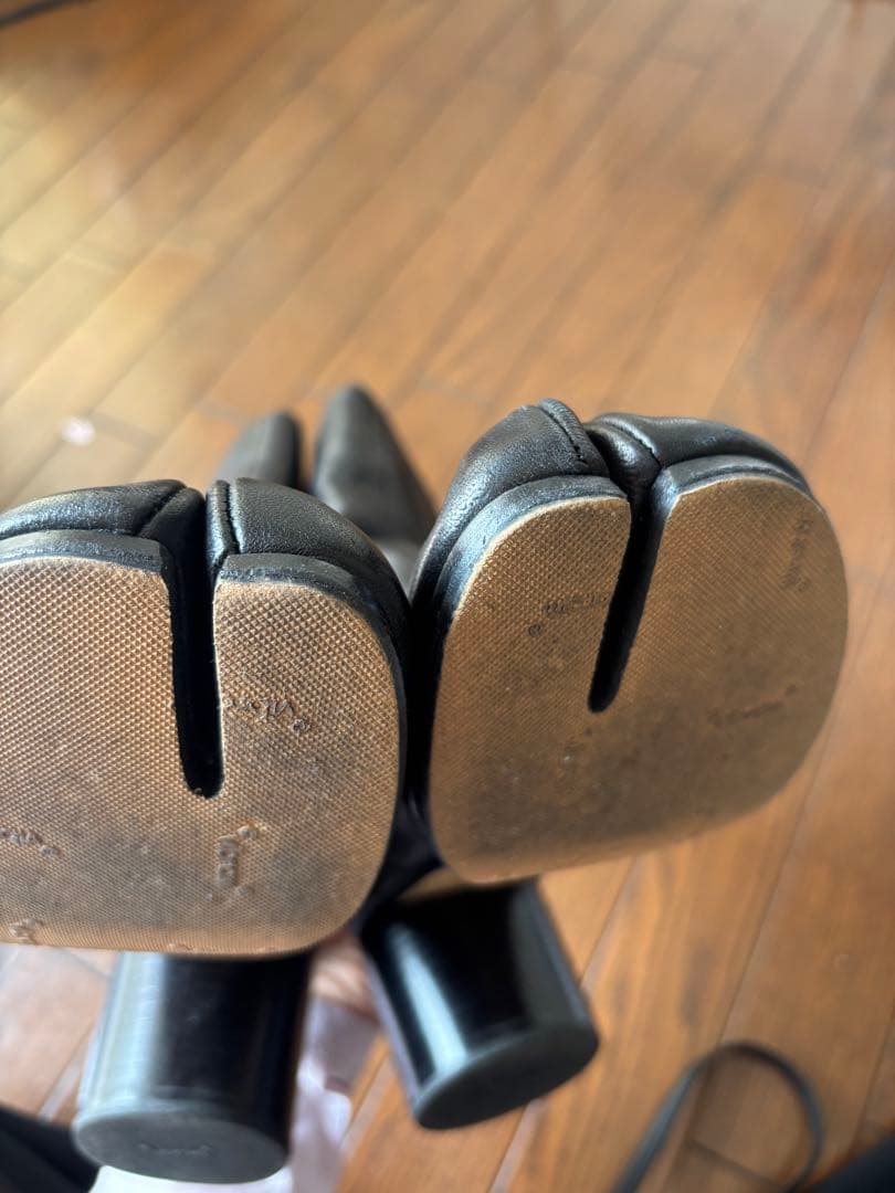 【美品】Maison Margiela ブラック レザーブーツ　38