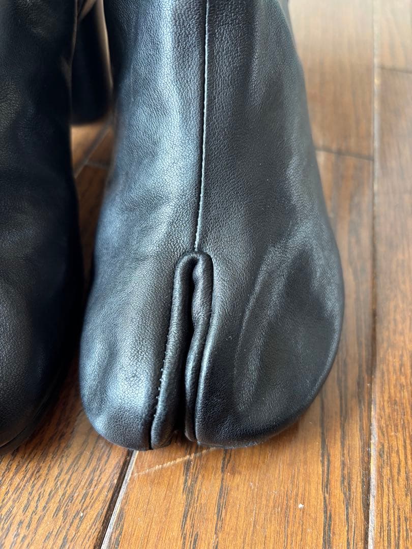 【美品】Maison Margiela ブラック レザーブーツ　38