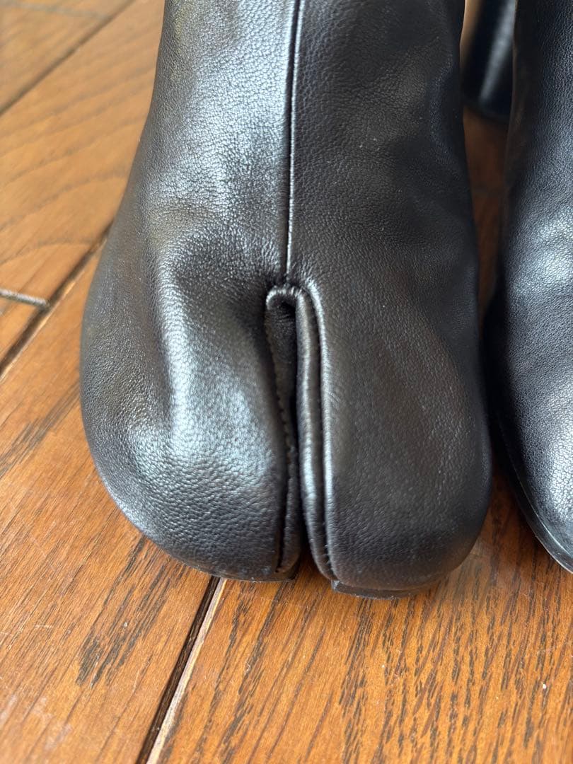 【美品】Maison Margiela ブラック レザーブーツ　38