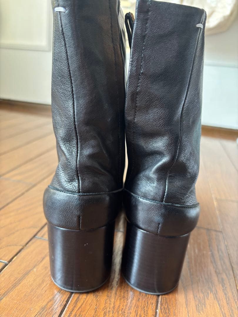 【美品】Maison Margiela ブラック レザーブーツ　38