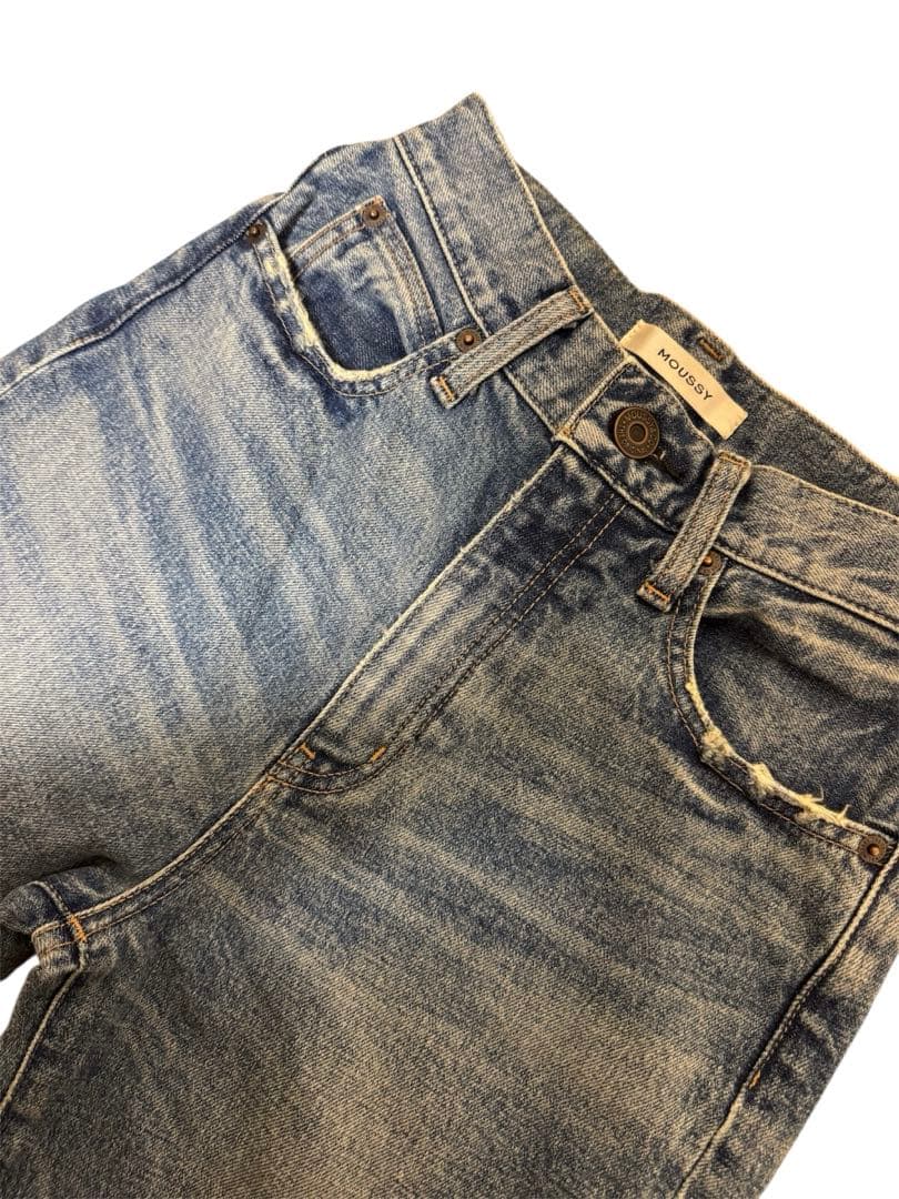 【美品】MOUSSY MVS FLARE 25インチ　フレアデニム