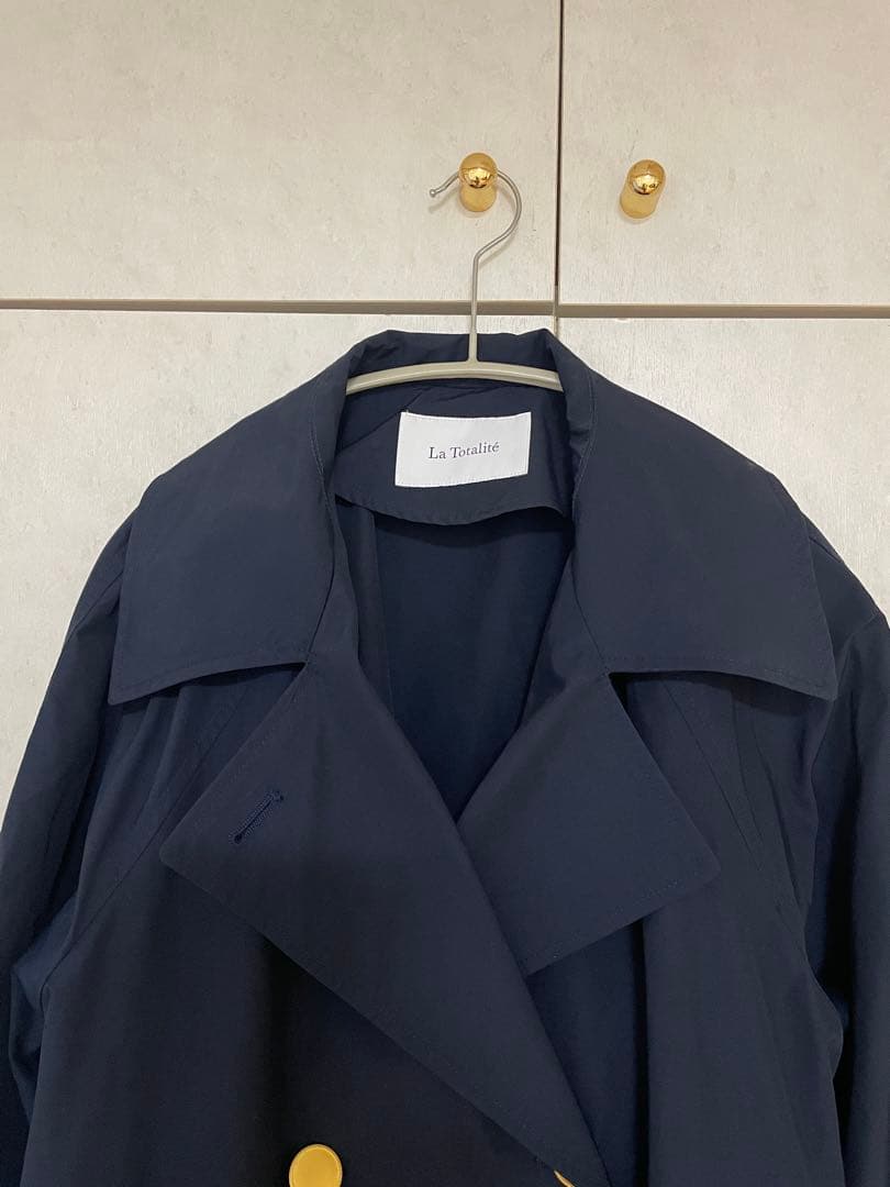定価¥28600 美品 ラトータリテ ライトコート ショートトレンチ ネイビー
