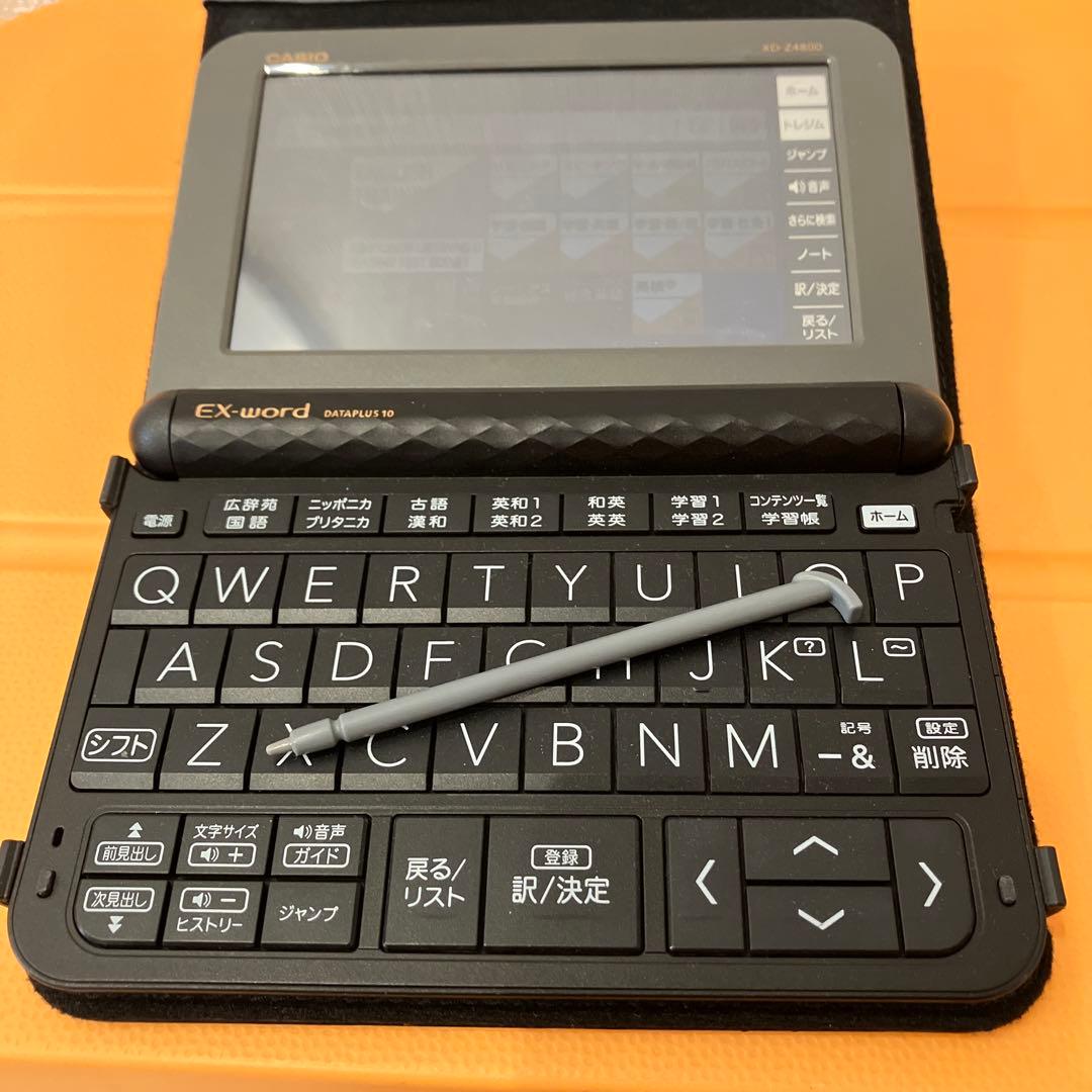 カシオ　EX-word XD-Z4800ブラック　 ケース　電池付き