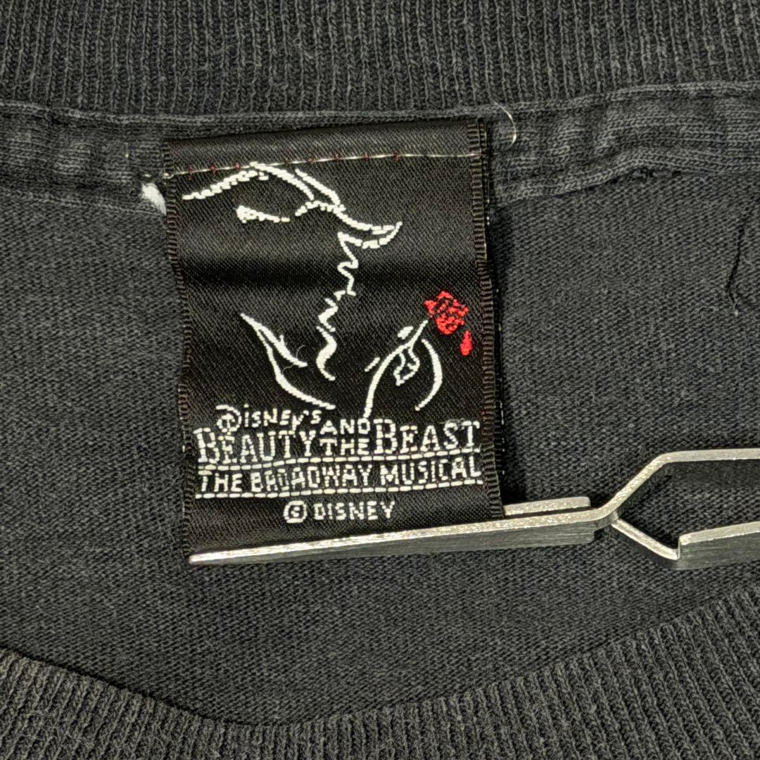 90s 美女と野獣 Tシャツ XL USA製 ブロードウェイ 鬼フェード雰囲気系