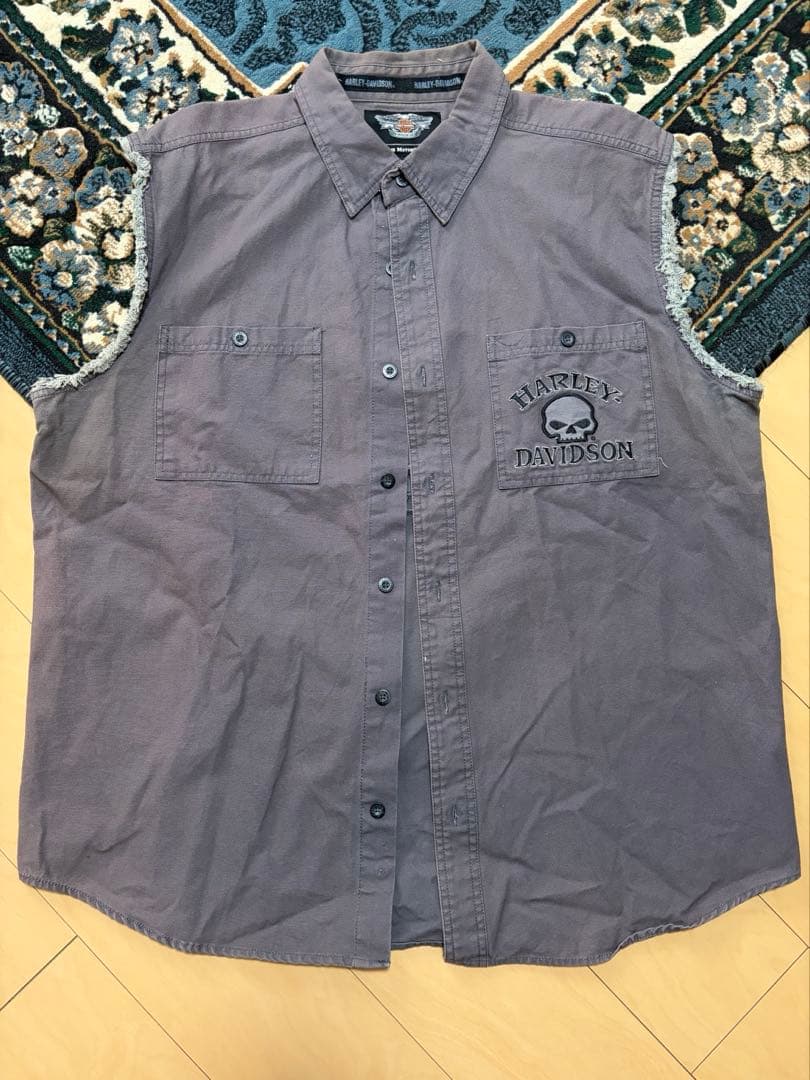 東*ー様 ⭐︎US古着⭐︎ Harley-Davidson スカルロゴ ノースリ