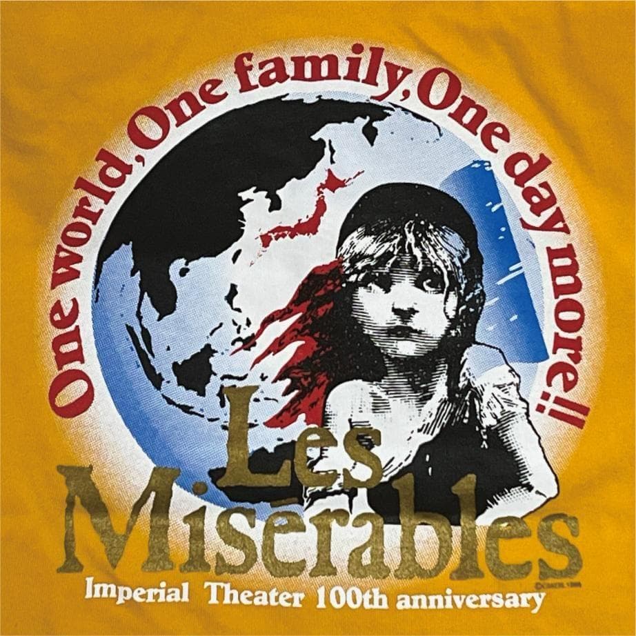 激レア 未使用「レ・ミゼラブル」 非売品Ｔシャツ帝国劇場 100周年記念公演