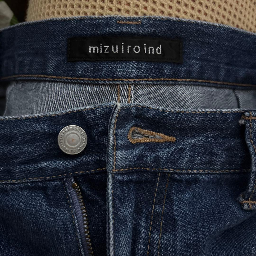mizuiro ind（ミズイロインド） ハイウエスト ワイドダメージデニム2