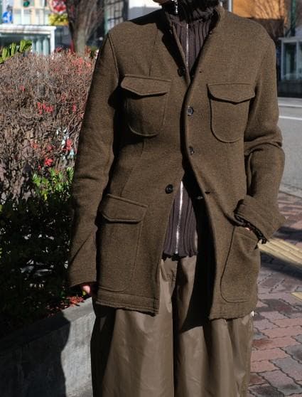 ジャケット・アウター INSCRIRE 23AW Wool jersey tunic jacket