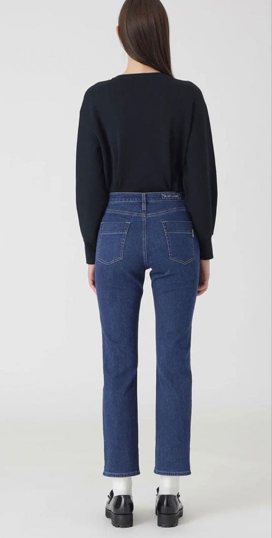 BLUE LABEL CRESTBRIDGEストレッチデニムストレートパンツ34