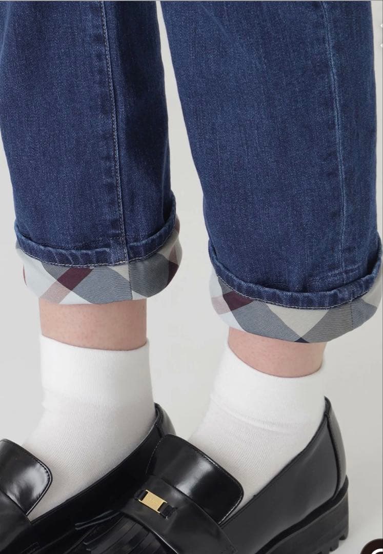 BLUE LABEL CRESTBRIDGEストレッチデニムストレートパンツ34