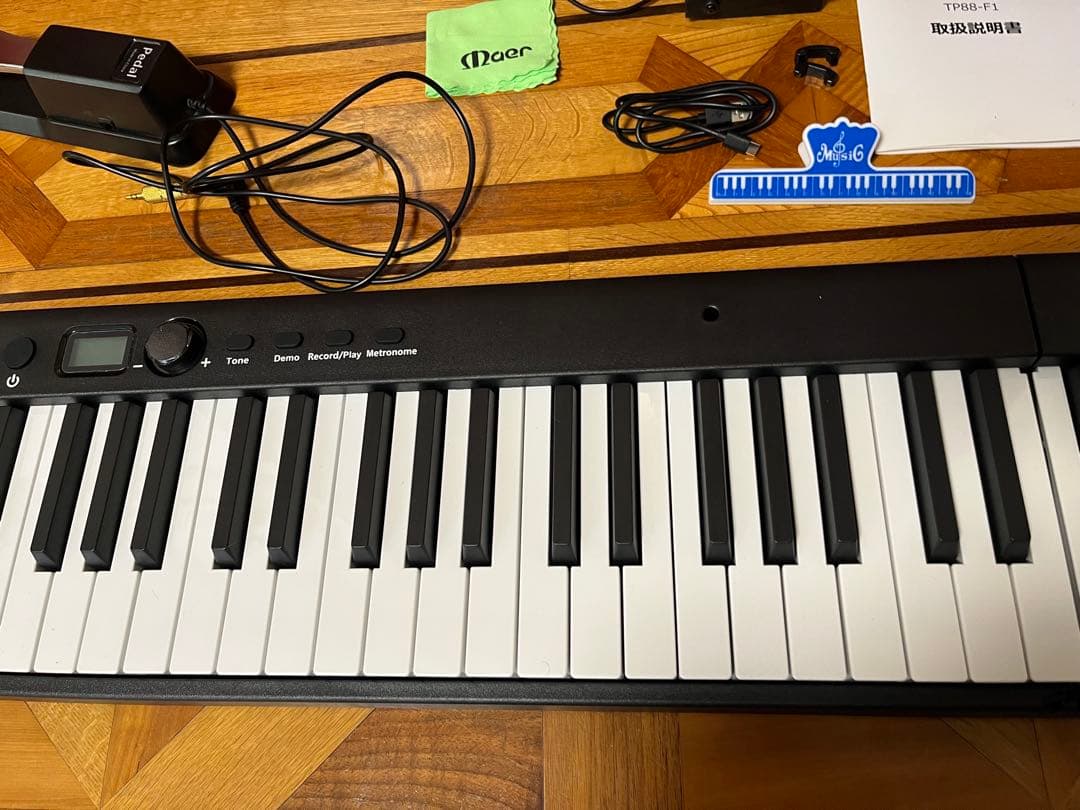 TOMOI 折り畳み式 電子ピアノ 88鍵盤 TP88-F1 セット
