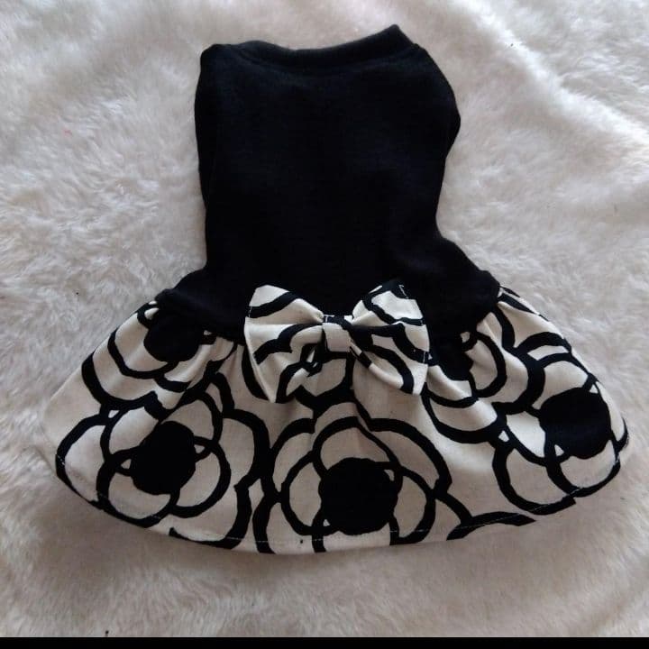 犬服黒レースカメリアワンピースアンドニットカメリアワンピース4着