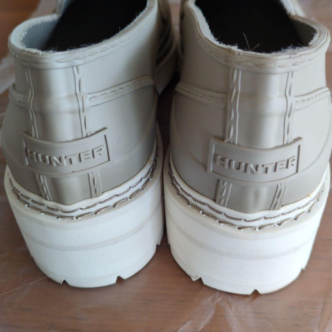 美品★Hunterレディースリファインスティッチペニーローファー&新品バッファ