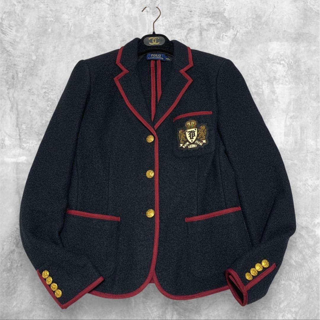 【金ボタン】POLO RALPH LAUREN　テーラードジャケット　ワッペン