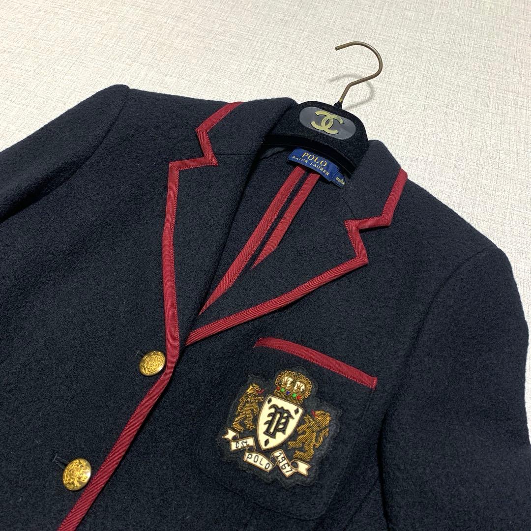 【金ボタン】POLO RALPH LAUREN　テーラードジャケット　ワッペン