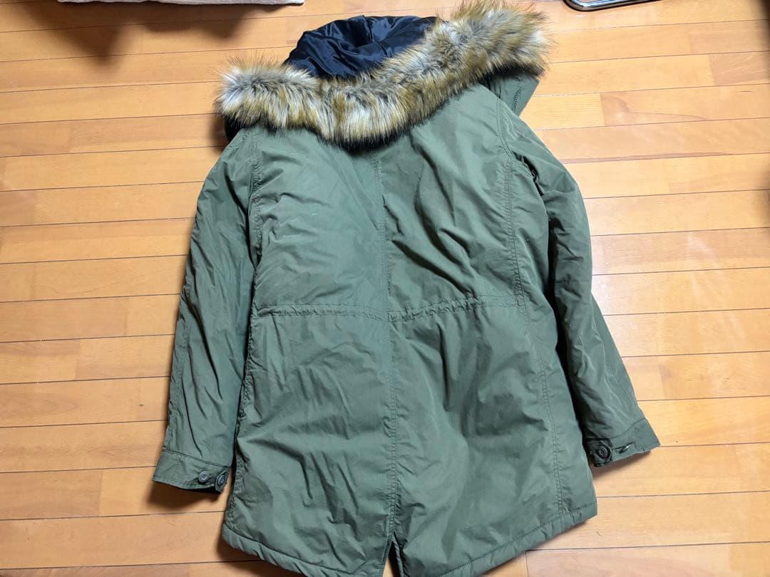 アビレックスオリーブ色ファー付きモッズコートLL