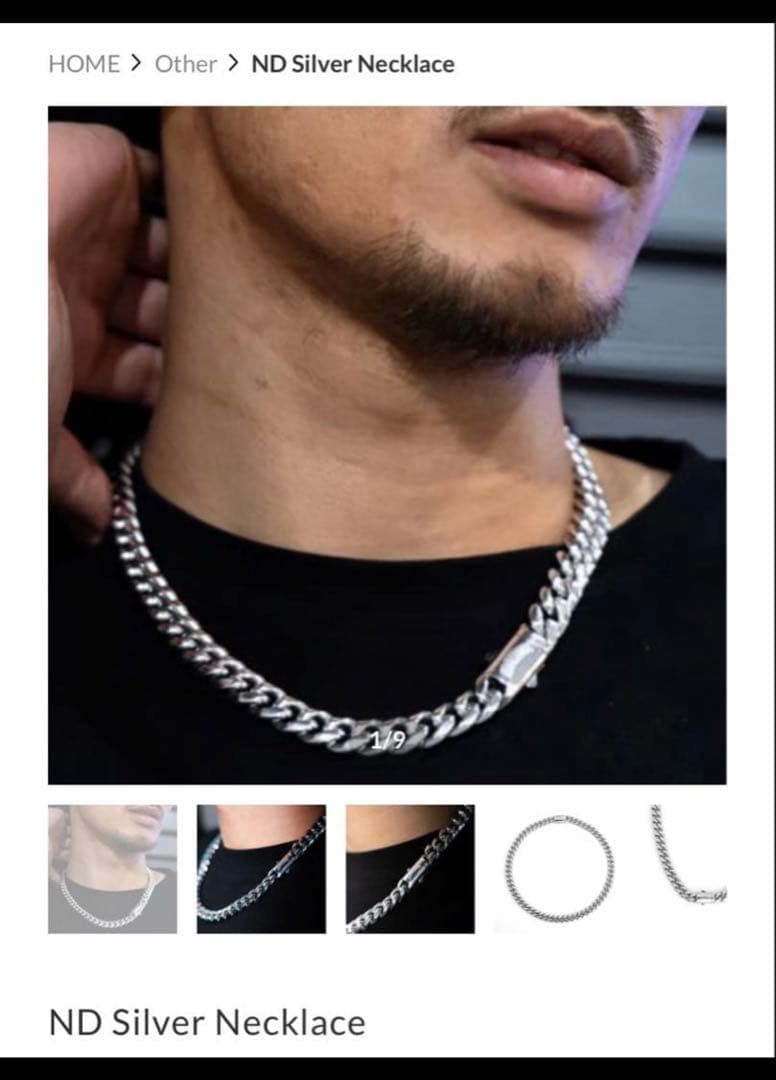 ナスティードッグ　シルバーネックレスブレスレットセット