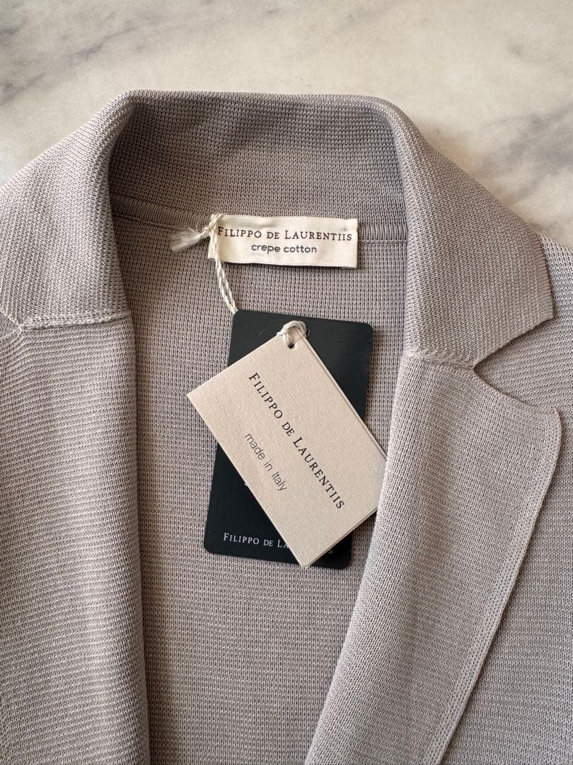 【新品未使用】FILIPPO DE LAURENTIIS ダブルニットジャケット