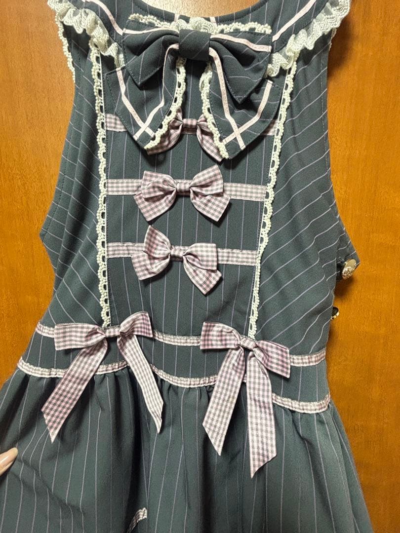BABY ストライプ ジャンパースカート　サロペット　JSK