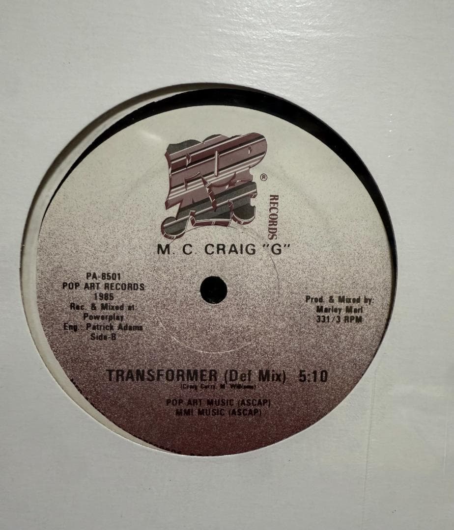 【廃盤12inch】M.C. Craig \"G\" / Transformer