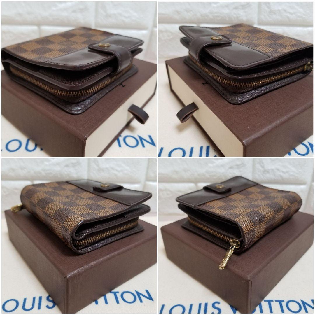 【美品】ルイヴィトン ダミエ コンパクトジップ 二つ折り財布